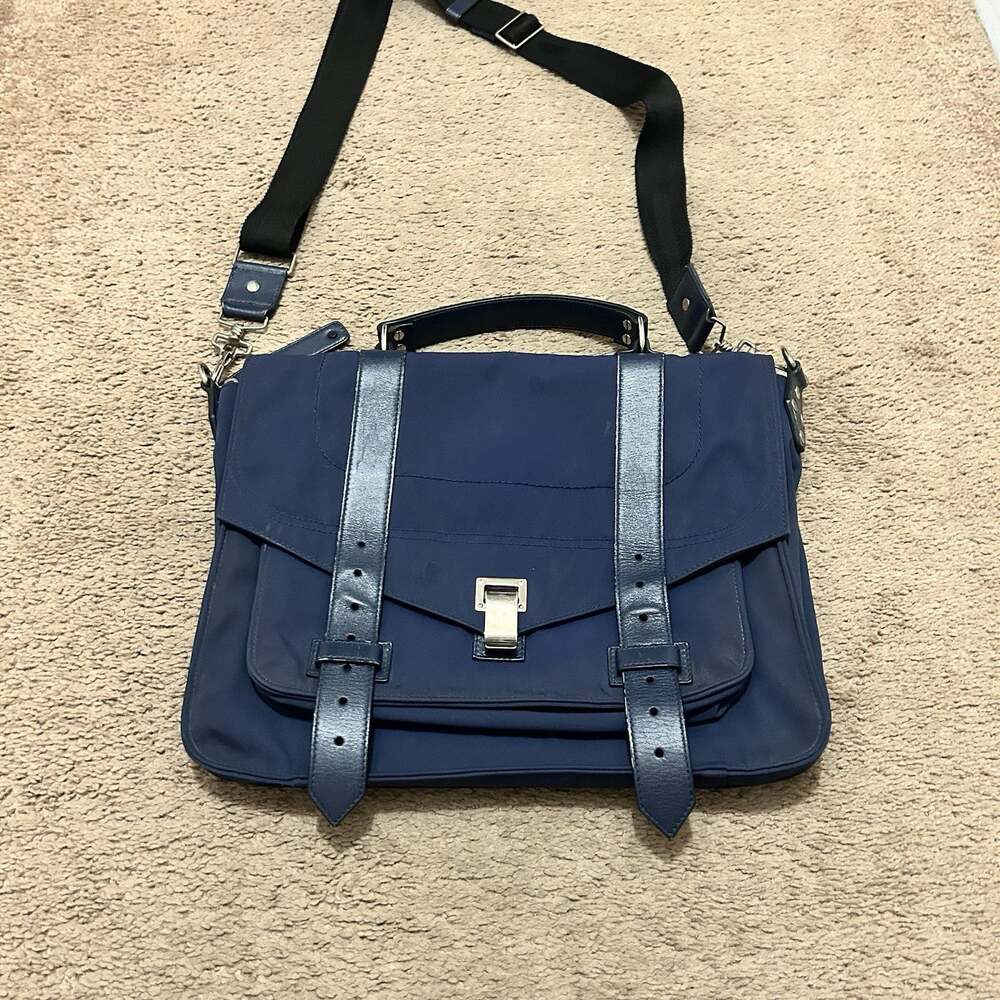 Proenza Schouler PS1 Medium Satchel in Blue Crossbody Shoulder Adjustable